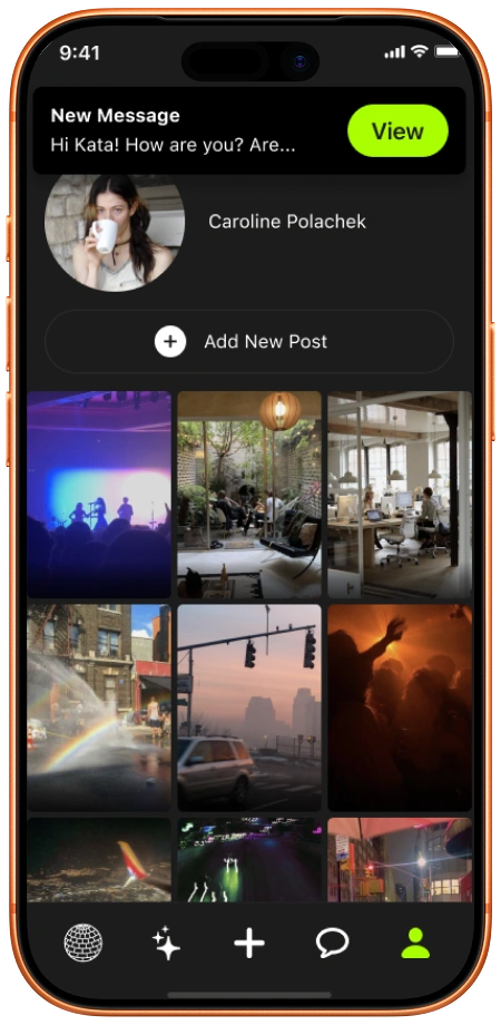 Ballroom app showing a user profile